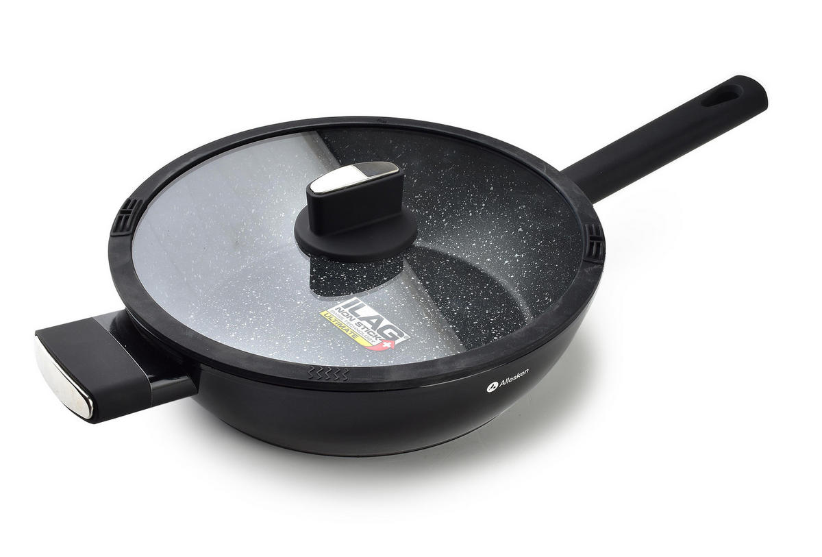 SCHMORPFANNE Valerian Schwarz 48.5/30/9.5 cm Metall - Schwarz, Metall (48.5cm) - Mondex