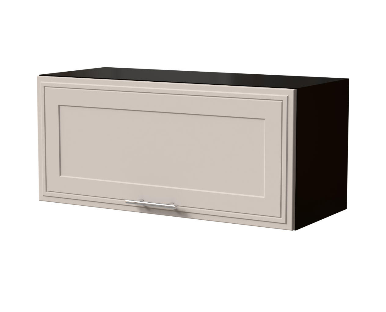 KLAPPHÄNGESCHRANK Salo W4B/80 Schwarz / Kaschmir Matt 80 / 32,5 / 36cm - mit Blum Aventos Klappenbeschlag - Kaschmir/Schwarz, Holz/Holzwerkstoff (80/36/32.5cm) - Feldmann-Wohnen