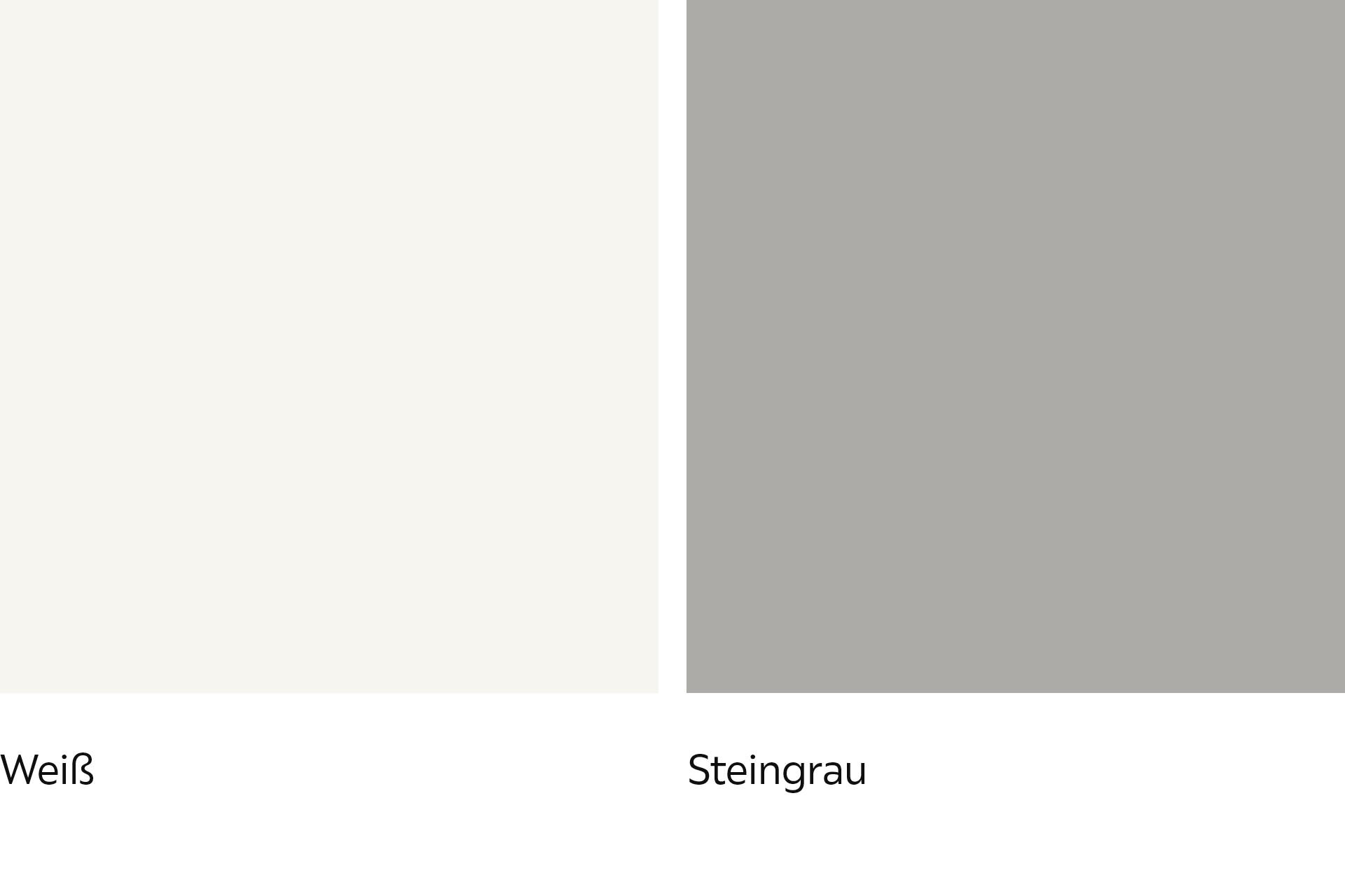 Weiß und Steingraue Korpusfarben