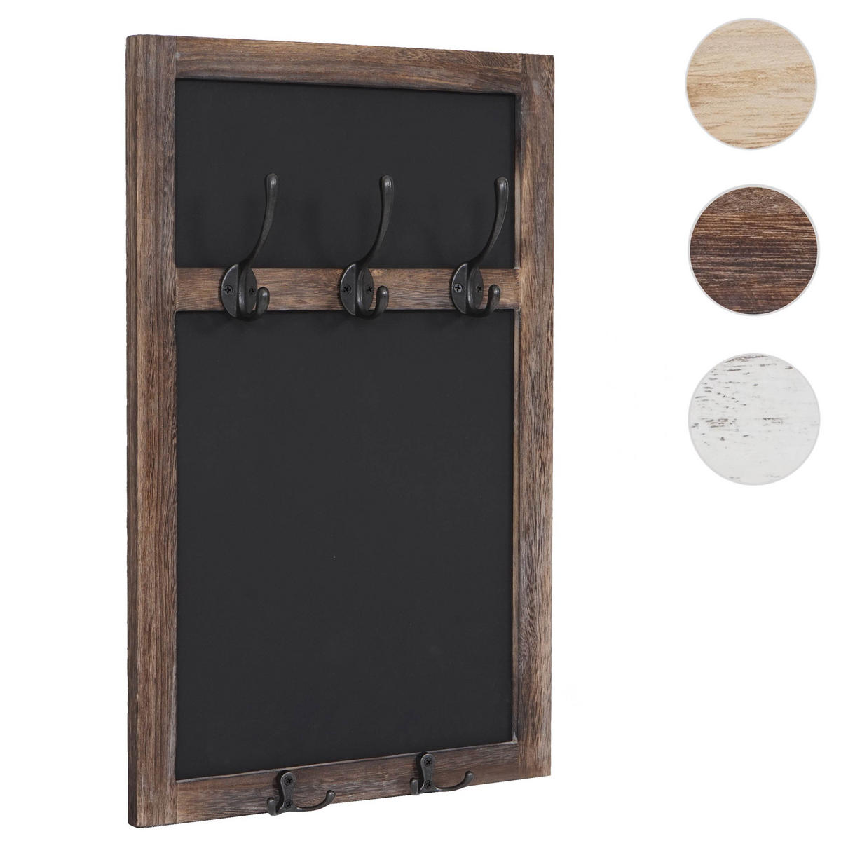 WANDGARDEROBE MIT KREIDETAFEL Dunkelbraun - Dunkelbraun, Holz (34/55/7cm) - MCW