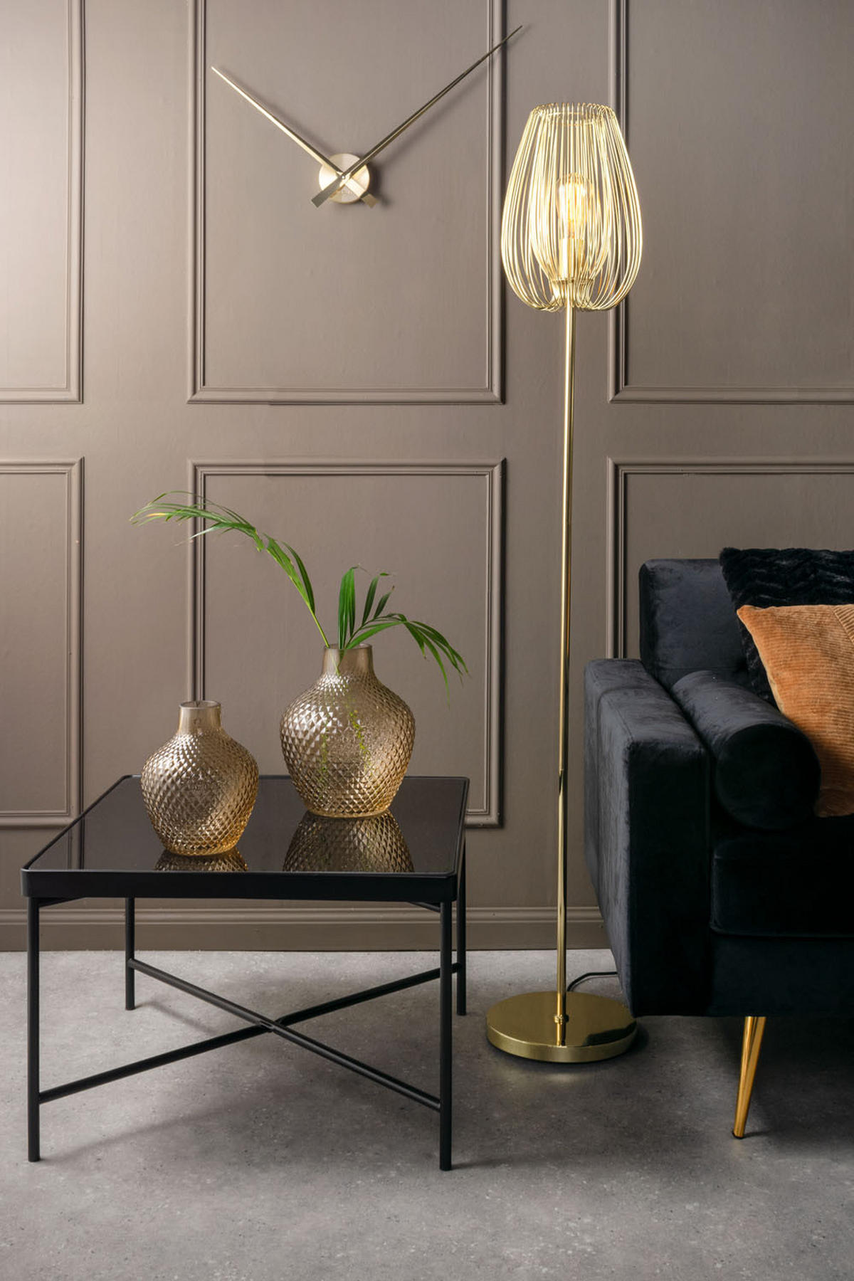 VASE Delight 21/21/25 cm - Braun, Glas (21/25cm) - Present Time