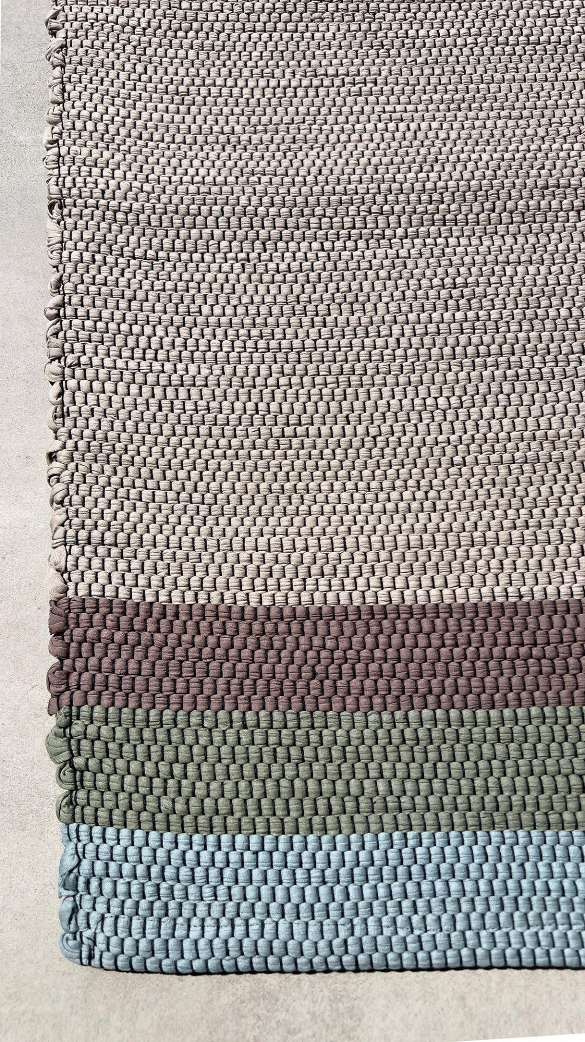 TEPPICH aus recycelter Baumwolle handgewebt beige - Beige, Naturmaterialien (140/200cm) - AFK Living