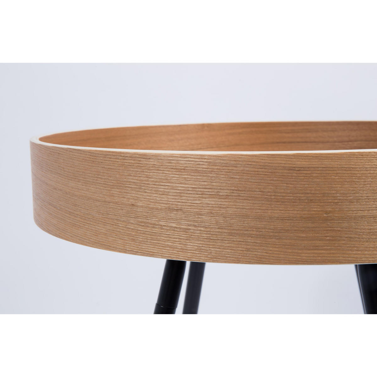 BEISTELLTISCH Oak Tray Rund 46,5 cm - Braun, Holz (46.5/46.5/55.5cm) - Zuiver