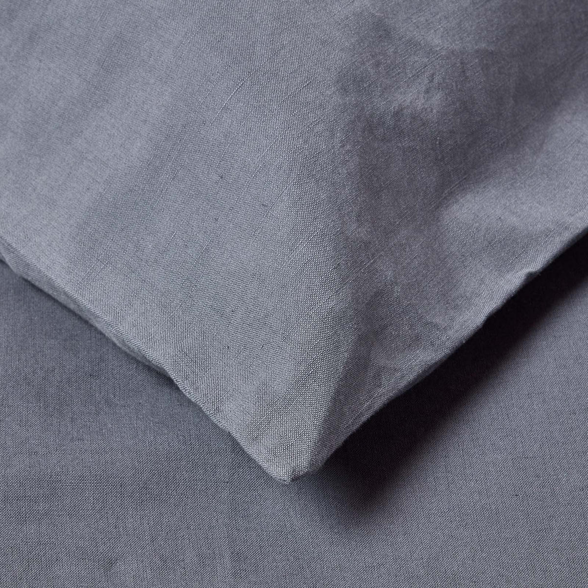 SEITENSCHLÄFERKISSENBEZUG Leinen, 48/136 cm - Dunkelgrau, Textil (50/140cm) - Homescapes