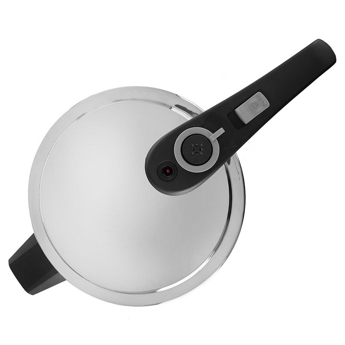 SCHNELLKOCHTOPF Wind mit Automatikverschluss silber - Silberfarben, Metall (6L) - Orion 
