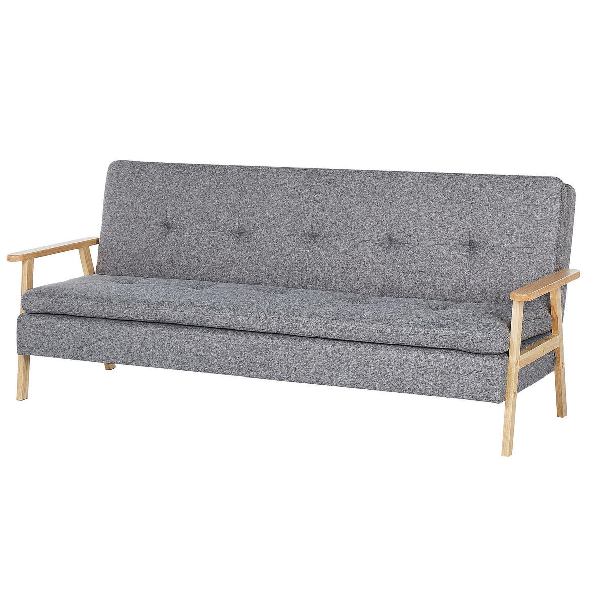 SCHLAFSOFA Polsterbezug Hellgrau Tjorn - Hellgrau, Textil (204/84/67cm) - Beliani