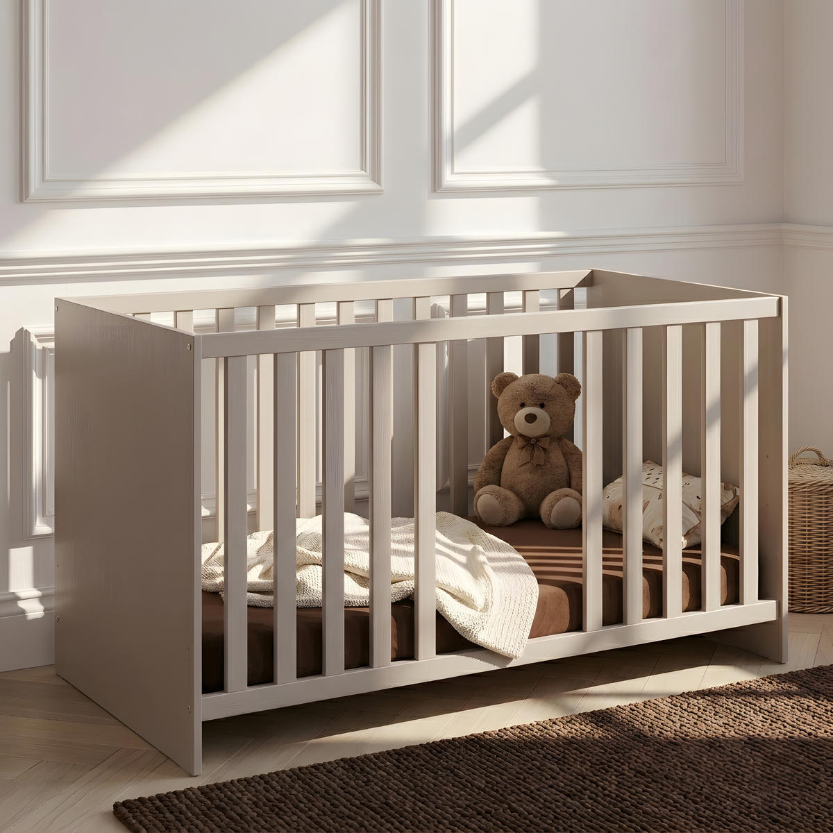 BABYBETT Essentials Cashmere - Hellbraun, Holz/Holzwerkstoff (70/140cm) - arthur berndt