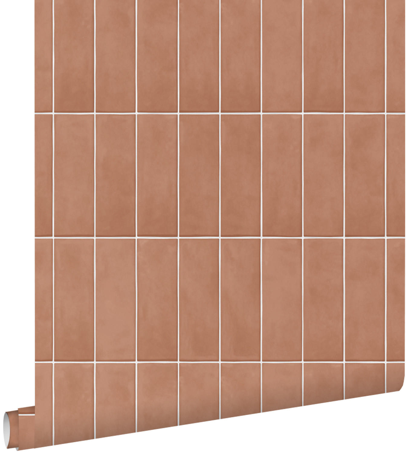 TAPETE Fliesenmuster 50 x 900 cm - Terracotta, Papier (50/900cm) - ESTAhome