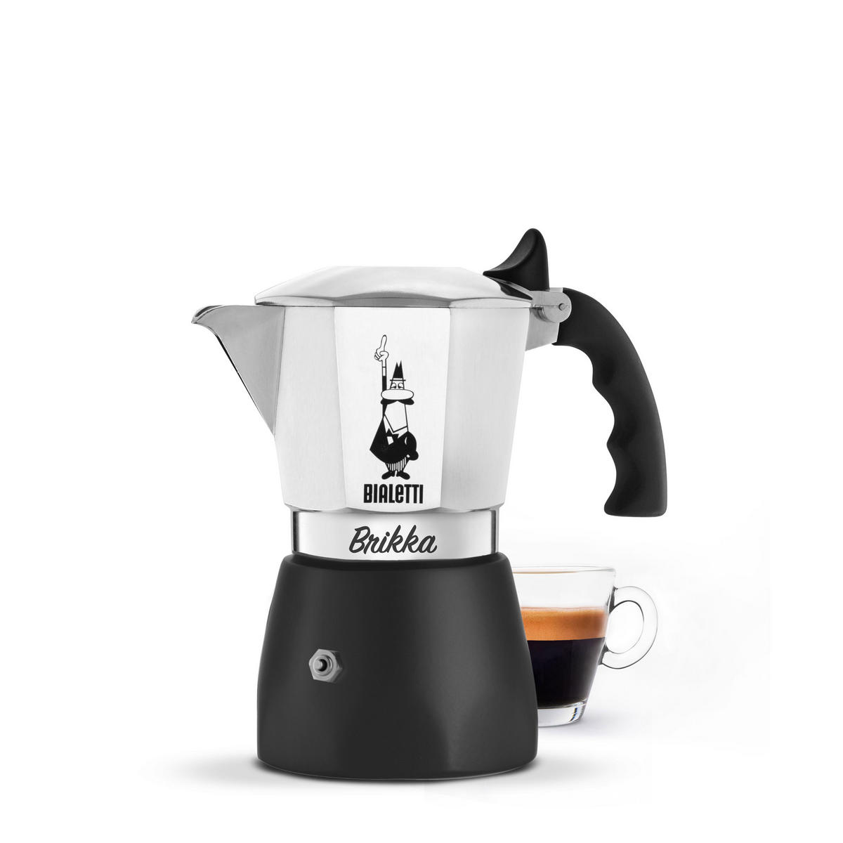 ESPRESSOKOCHER New Moka Elettrika 2 Tassen, Silber-Schwarz, 90 ml - Silberfarben, Metall (11/20/16cm) - Bialetti