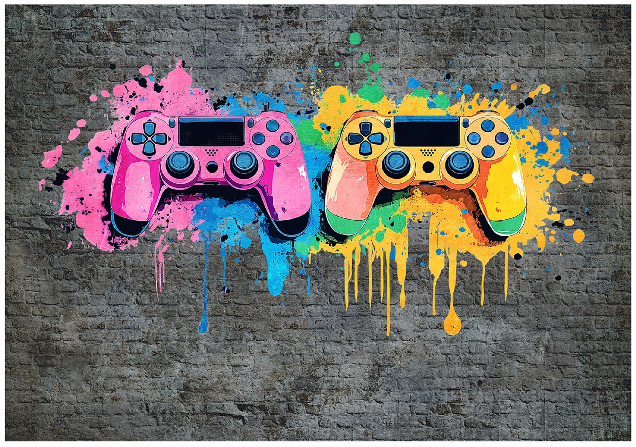 FOTOTAPETE Kinderzimmer Junge Gaming Vlies Tapete Kinder 400x280 - Multicolor, Papier (400/280cm) - Wallarena