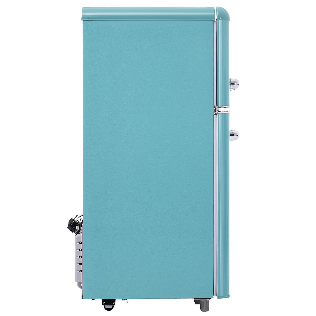 RETRO KÜHLSCHRANK 72L Doppeltür LED Gefrierfach E Klasse modern - Mintgrün, Kunststoff (45/91/46cm) - FLIEKS