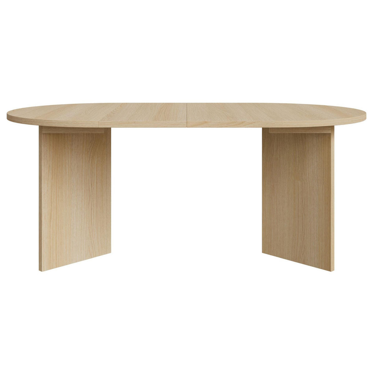 JÍDELNÍ stůl Selsey Ovo kulatý, dekor dub Lindberg, rozkládací, 110–190 × 110 cm - barva dubu/béžová, kompozitní dřevo (109.6/109.6/75cm) - Selsey