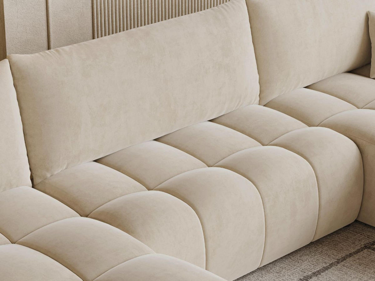 ECKSOFA U Neva Beige - Beige, Holz/Textil (370/170cm) - Graingold