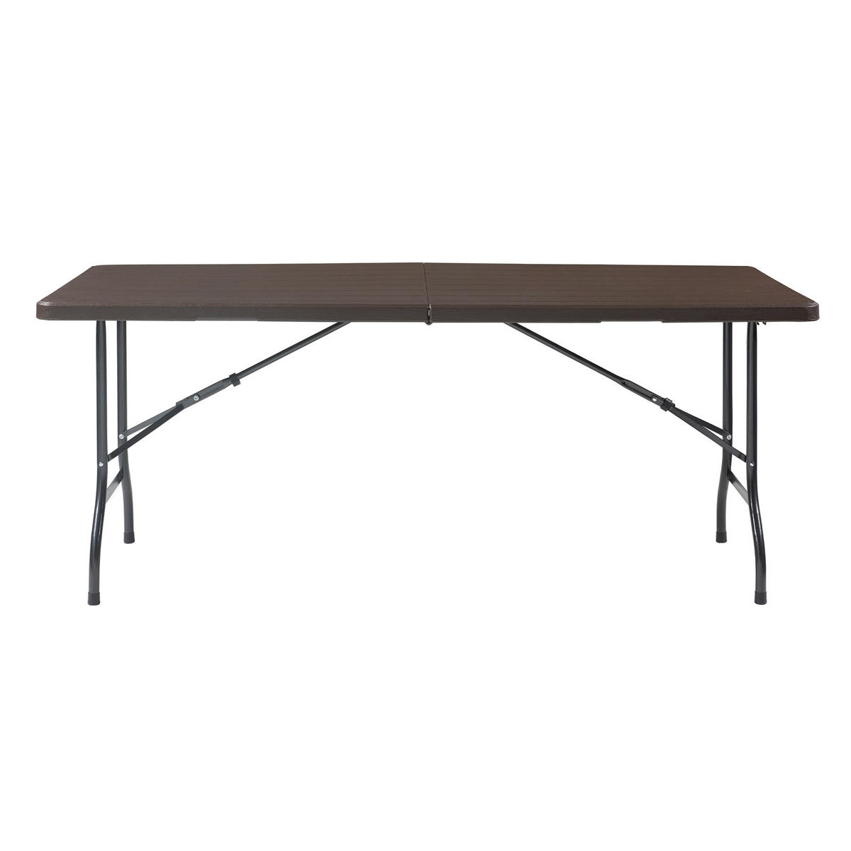 KLAPPTISCH Lillestrøm - Dunkelbraun, Kunststoff/Metall (75/180/72cm) - [en.casa]