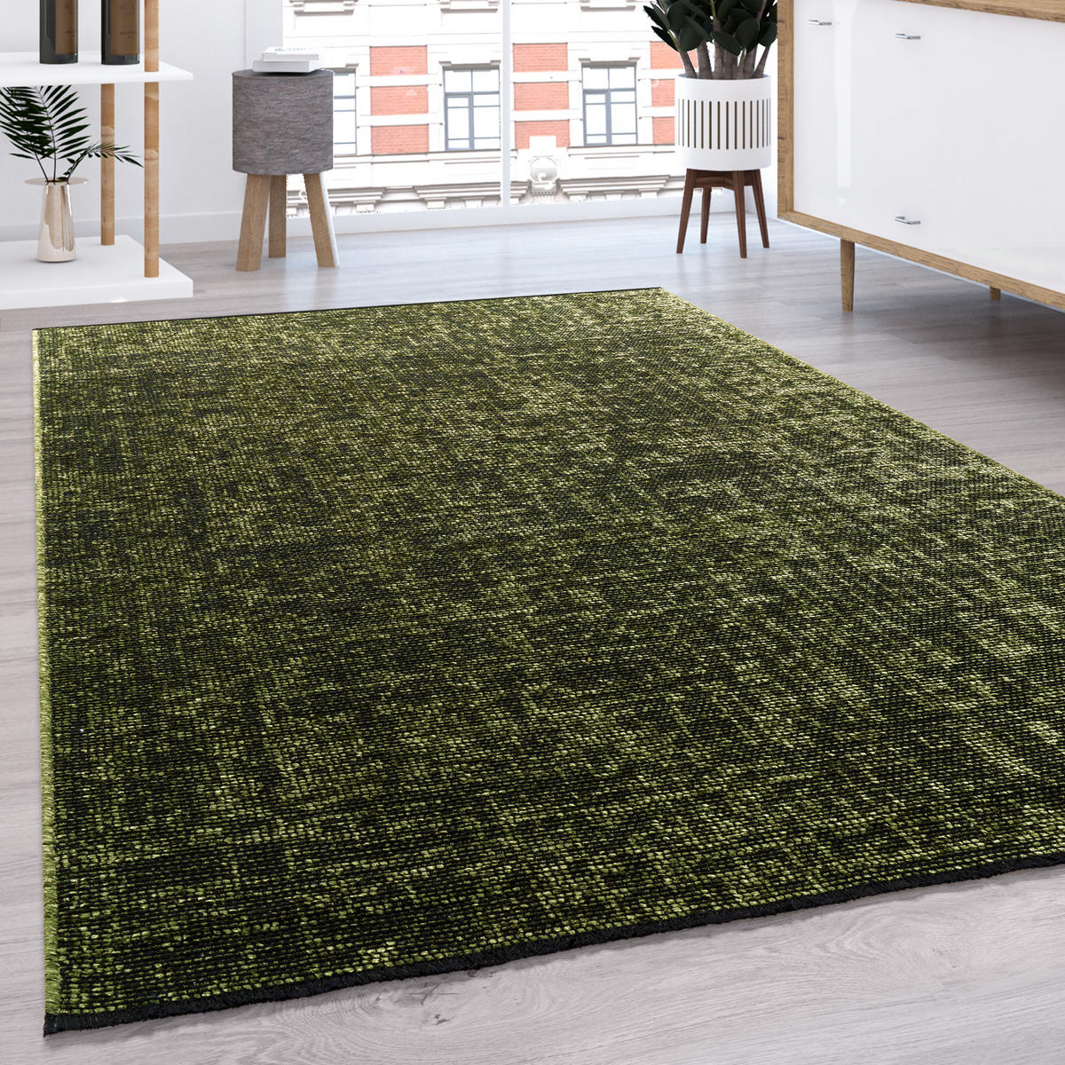 KURZFLORTEPPICH 60/100 cm Melbourne 690 - Grün, Textil (60/100cm) - Paco Home