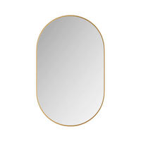 SPIEGELSCHRANK Gold mit verstellbaren Einlegeböden 51/12/85 cm - Goldfarben, Metall (85/12/51.5cm) - PANGIVO