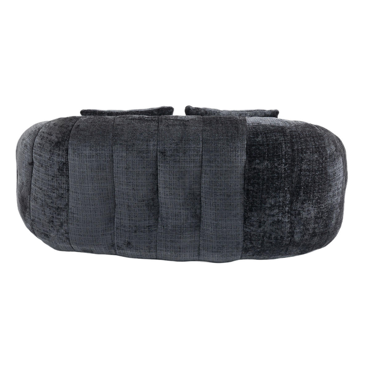 SITZSACK Lounge-Sofa 150x95 cm Chenille Black - Schwarz, Kunststoff (95/63/145cm) - Beauniv