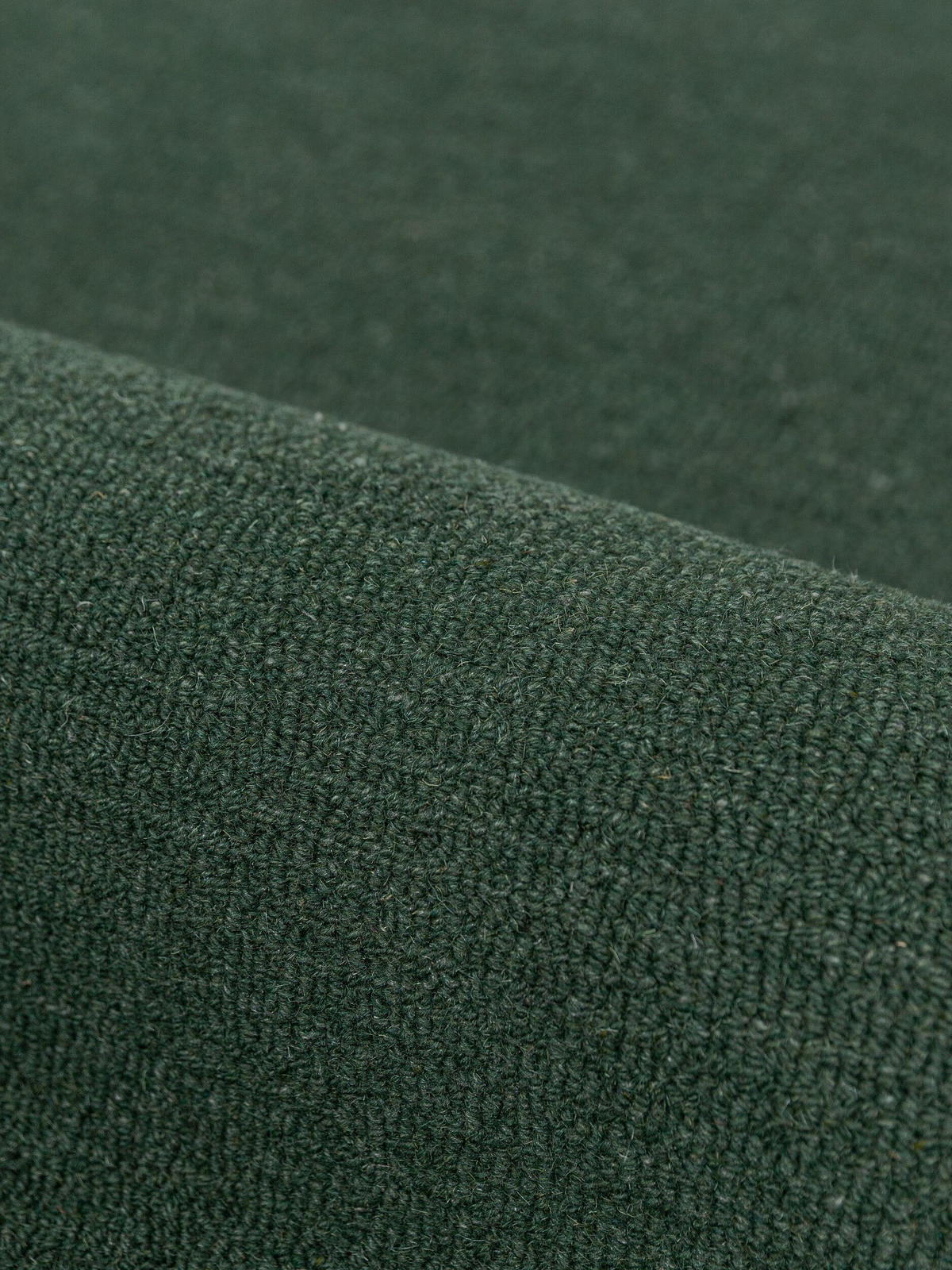 TEPPICH aus Wolle, handgetuftet, ALHAM, in Waldgrün, Wellenbordüre, 120 x 170 cm - Grün, Textil (120/170cm) - KADIMA DESIGN