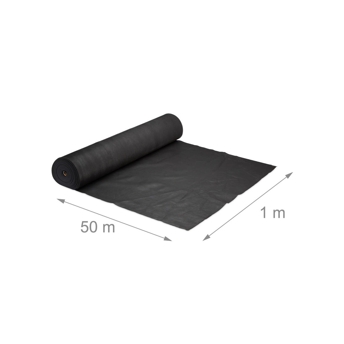 UNKRAUTVLIES - Schwarz, Kunststoff (100/0.1/5000cm) - Relaxdays