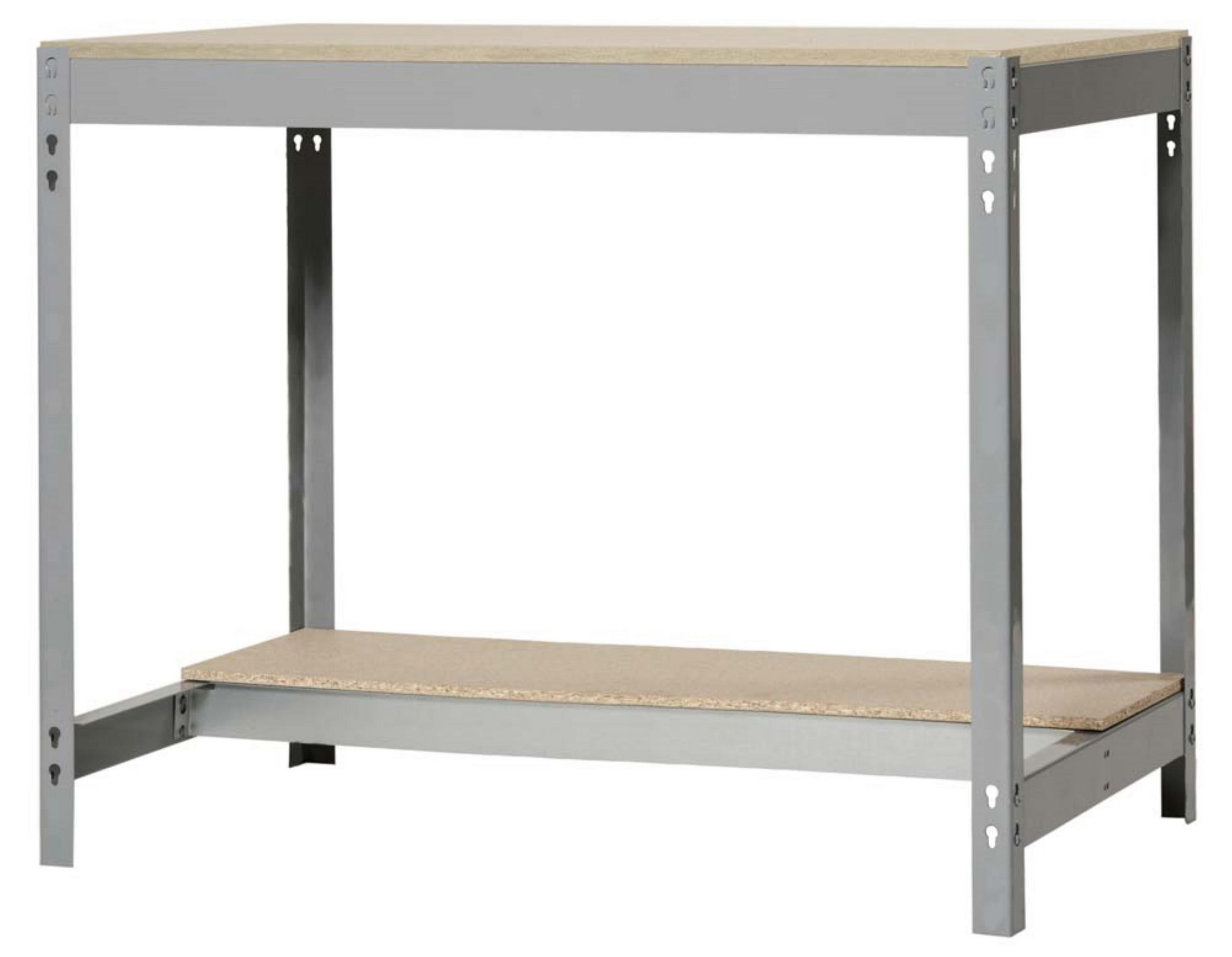 WERKBANK BUFFALO | HxBxT 84x150x76cm | Traglast 600kg | Grau - Grau, Holz (150/84/76cm) - PROREGAL