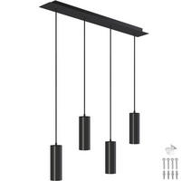 HÄNGELEUCHTE Lumea,75 x 9 x 146 cm ,schwarz - Schwarz, Metall (9/75/146cm) - tectake