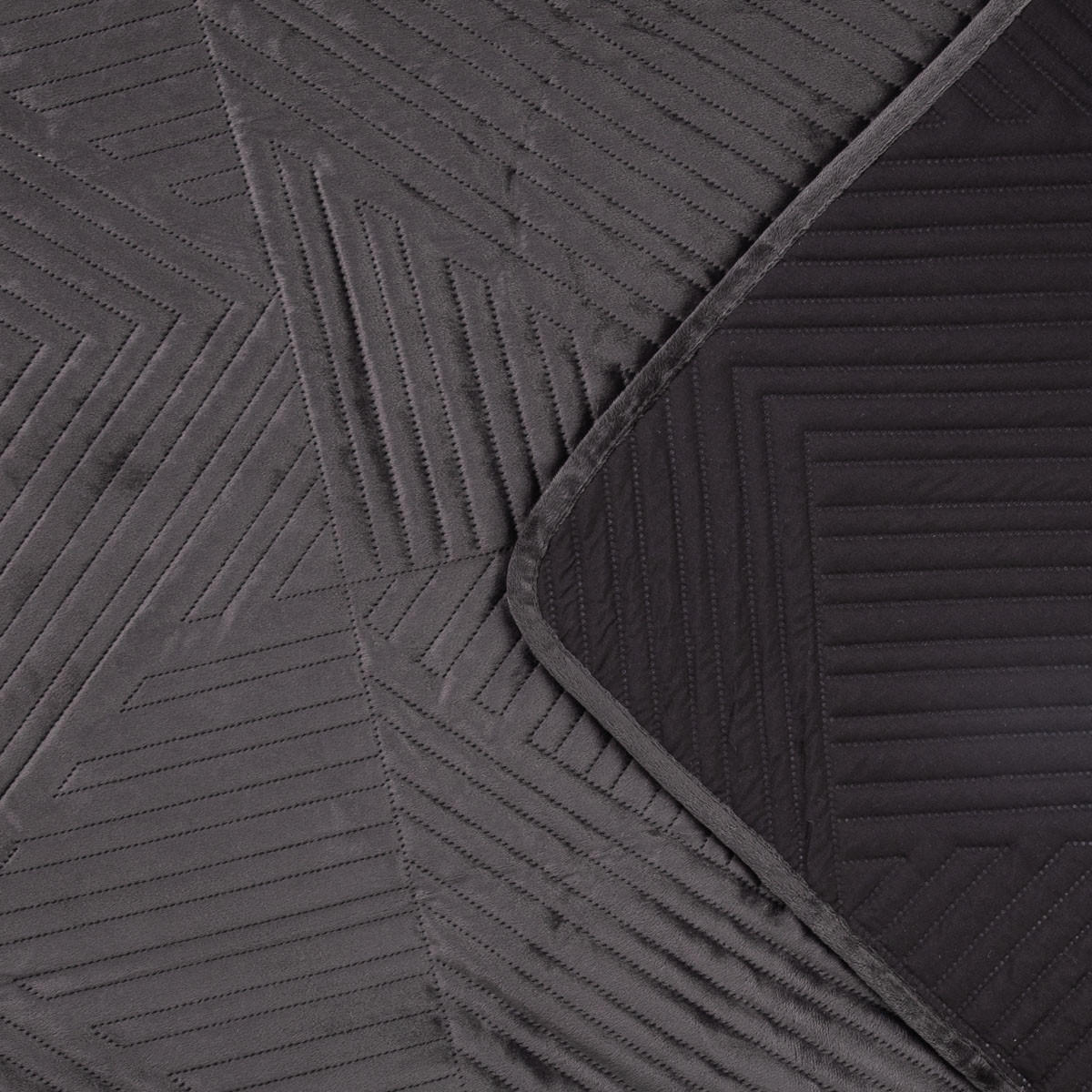 TAGESDECKE Aurum schwarz 220/240 cm - Schwarz, Textil (220/240cm) - Homla