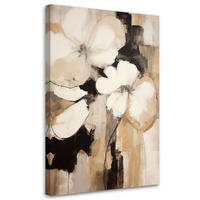LEINWANDBILD Boho Blumen 40x60cm - Beige, Textil (40/60cm) - Feeby