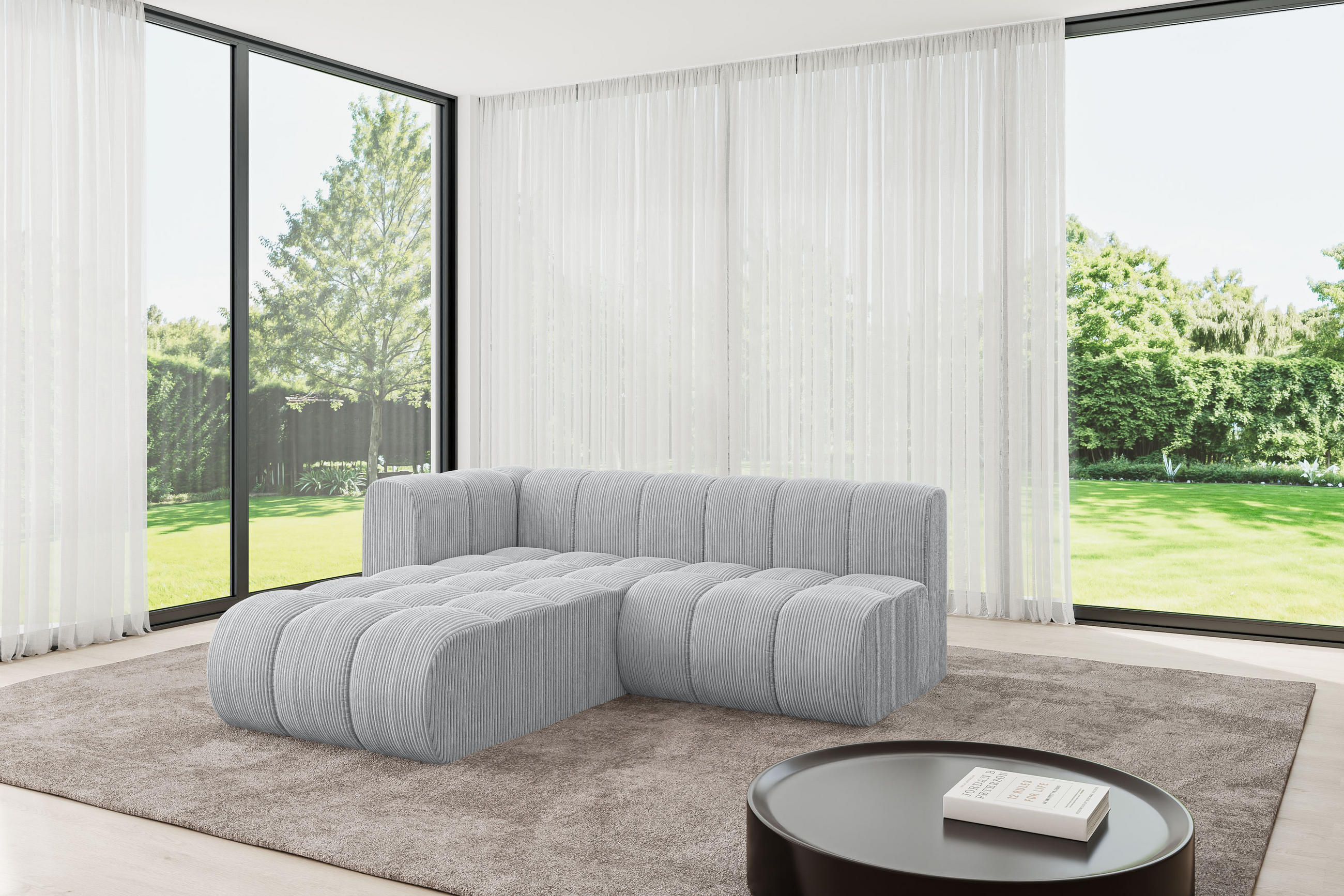 Thumbnail - Altdecor Ecksofa, Grau, Textil, 4-Sitzer, 205x177 cm, Wohnzimmer, Sofas & Couches, Wohnlandschaften, Ecksofas