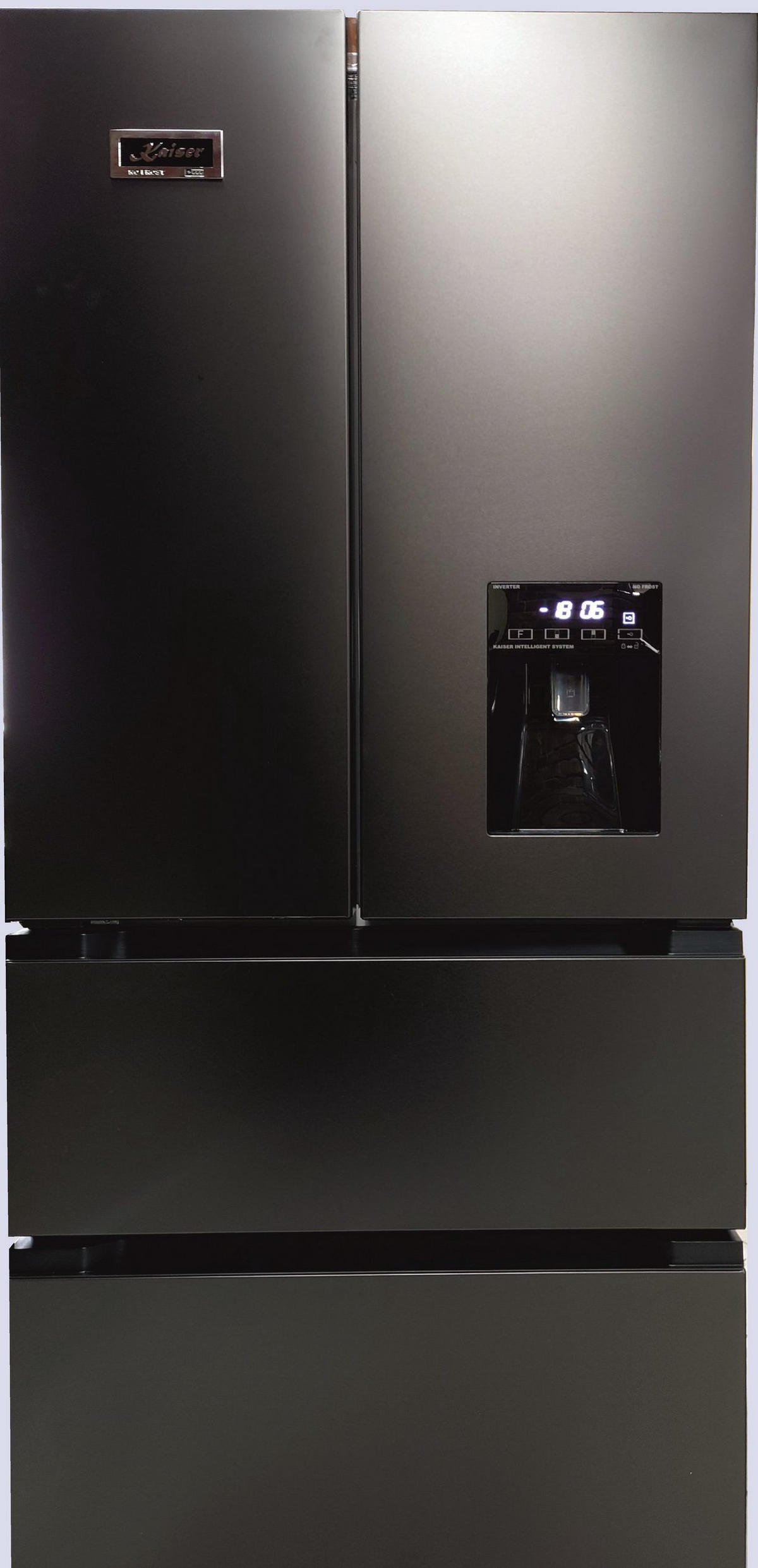 SIDE-BY-SIDE-KÜHLSCHRANK KS 80420 RS N, 83.6 cm breit, No Frost 506 l - Schwarz, Metall (83.6/183/70.6cm) - Kaiser Küchengeräte