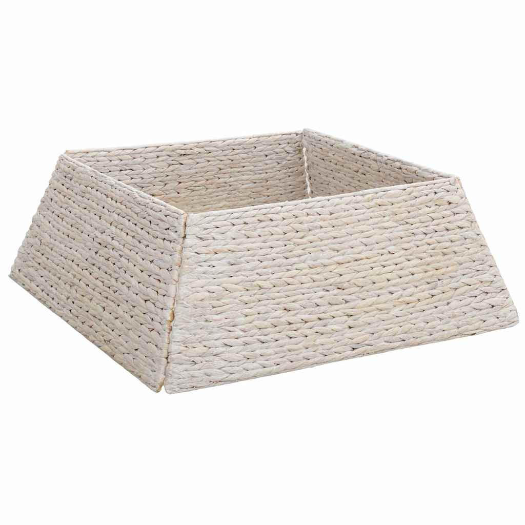 WEIHNACHTSBAUMKRAGEN 70/70/28 cm Weiß Wasserhyazinthe - Weiß, Naturmaterialien (70/28/70cm) - vidaXL