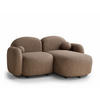 ECKSOFA Bahama Braun Webstoff - Schwarz/Braun, Holz/Holzwerkstoff (190/146cm) - Maison de Reve