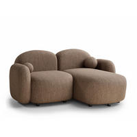 ECKSOFA Bahama Braun Webstoff - Schwarz/Braun, Holz/Holzwerkstoff (190/146cm) - Maison de Reve