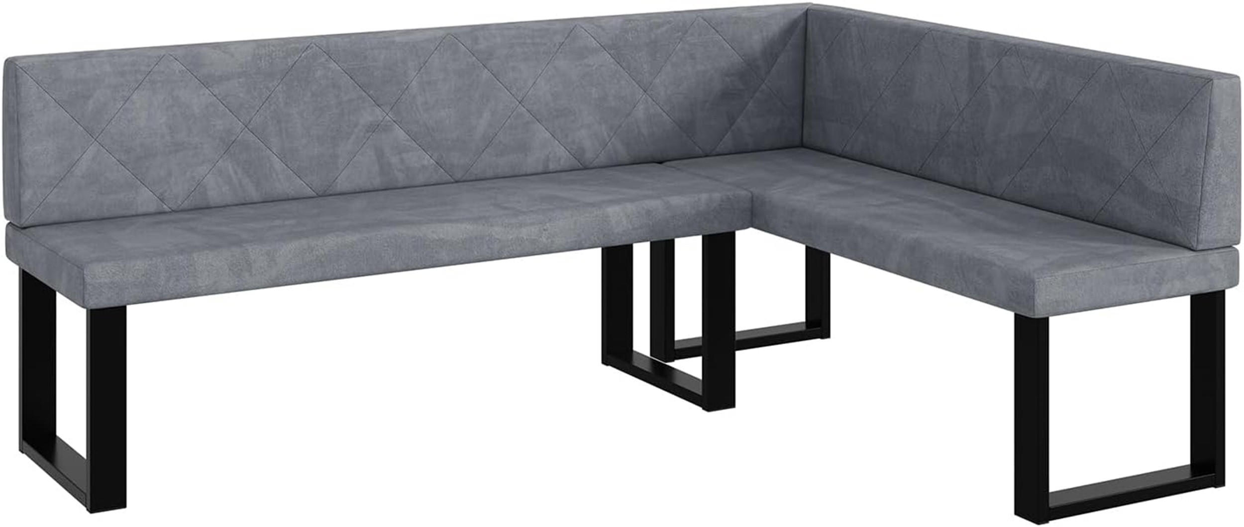 ECKBANK ERIC_U - Grau, Textil (142/196cm) - Meblini
