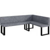 ECKBANK ERIC_U - Grau, Textil (142/196cm) - Meblini