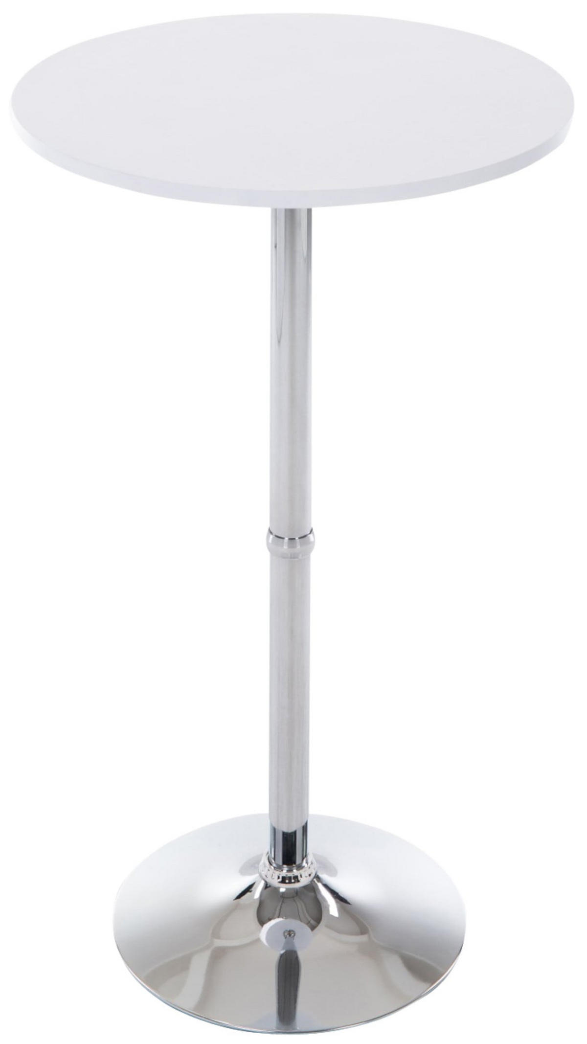 BARTISCH Set 5-tlg. EGON - Weiß, Leder/Metall (60/60/108cm) - DELUKE