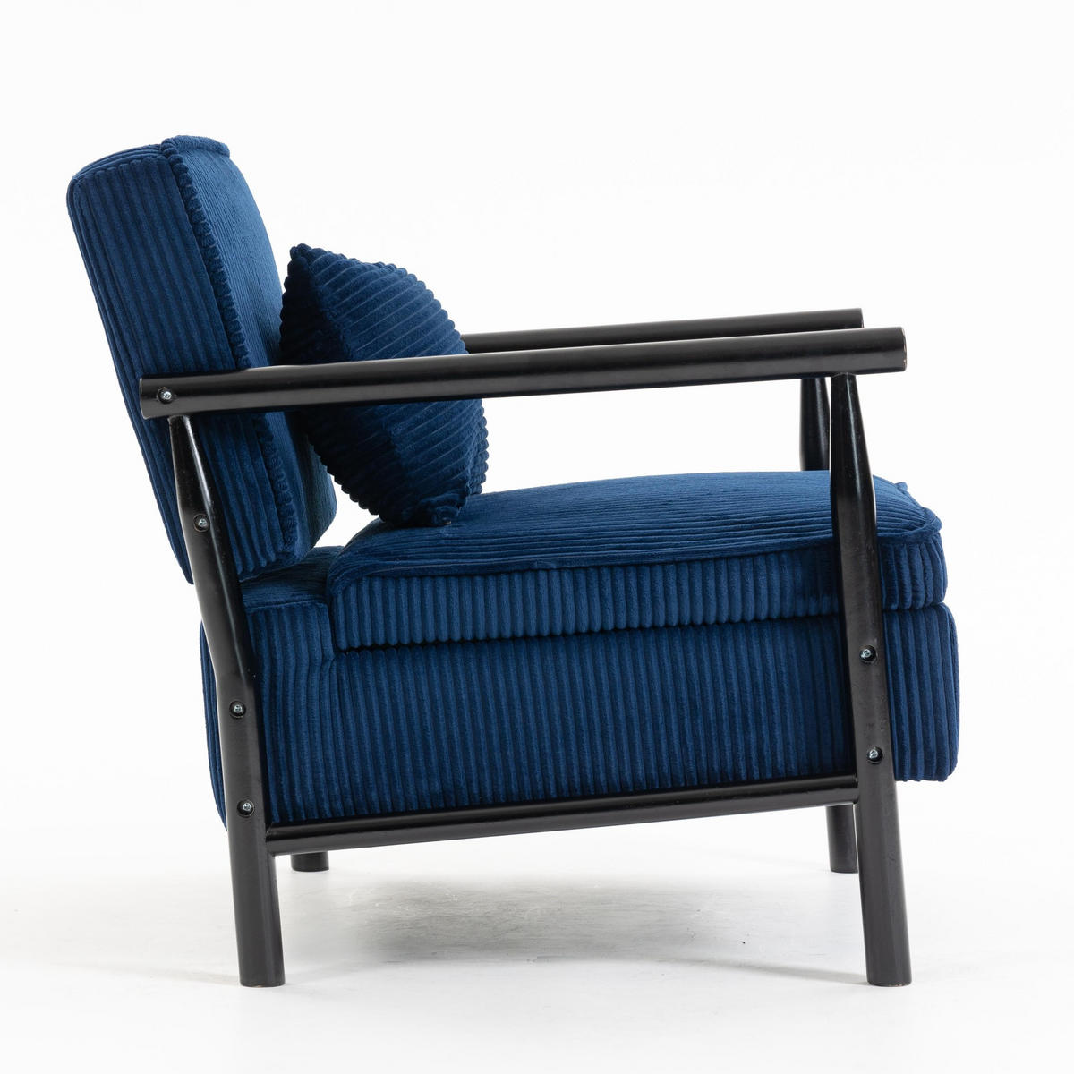 SESSEL Design Sessel,Loungesessel,Polsterstuhl,Cord,Blau - Blau, Textil (61/72/80cm) - LVHOM