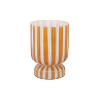 VASE Rayado Retro Medium - Gelb - 21,25 cm - Gelb, Glas (20.5/21cm) - Present Time