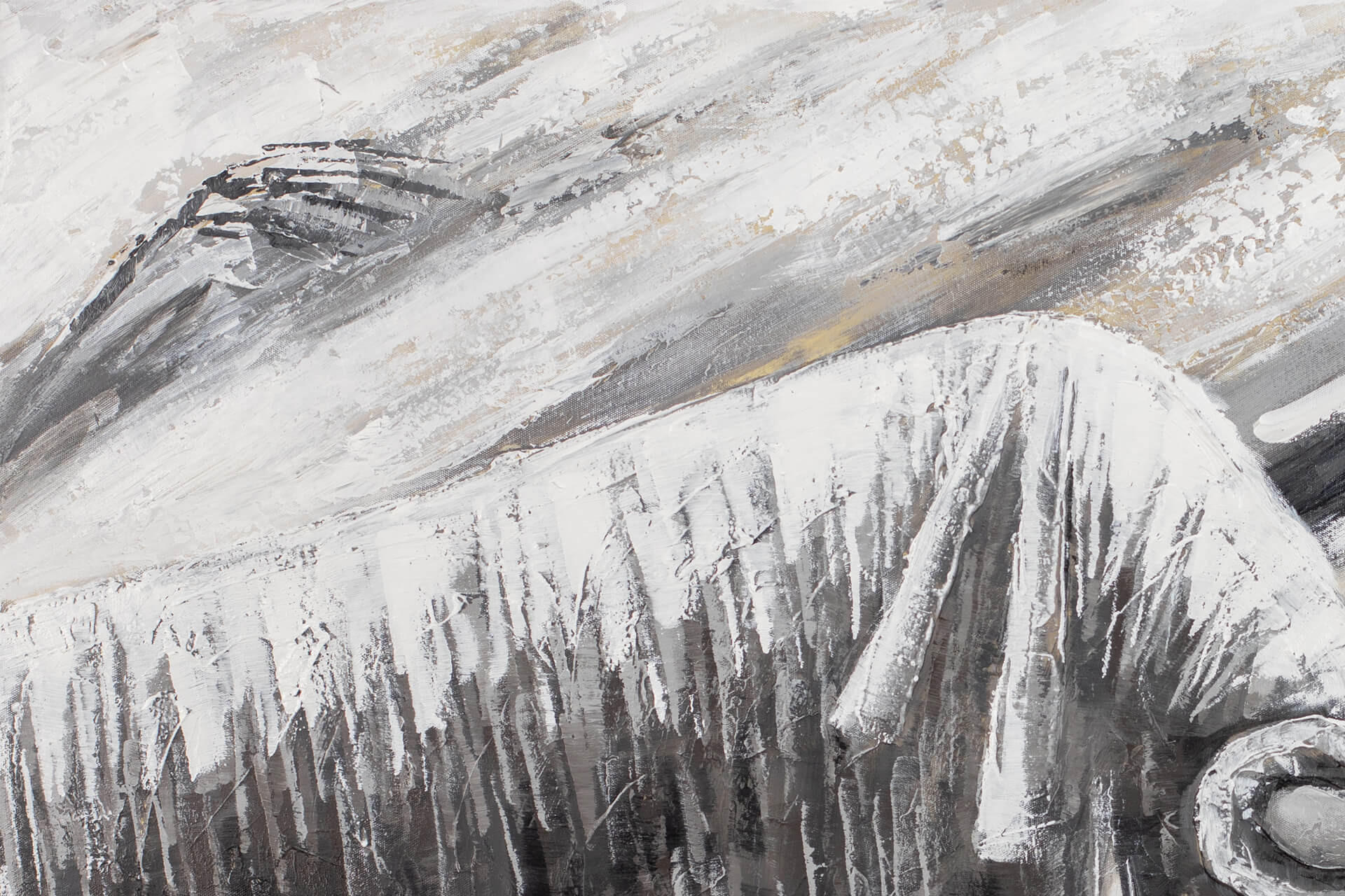 ACRYLBILD HANDGEMALT 100/75 cm - Schwarz/Grau, Holz/Textil (2.72/75cm) - KUNSTLOFT