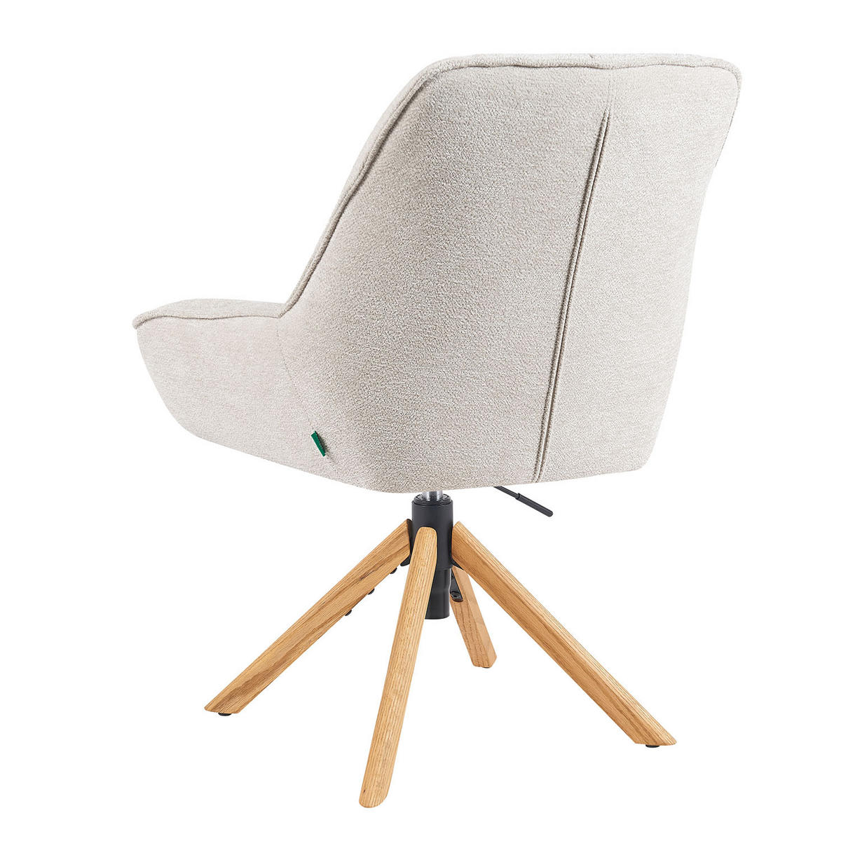 BÜROSTUHL Mika-Hedi 2er-Set - Honigeiche/Creme, Eichenholz/Holz (60/89/68cm) - DUBI Möbel