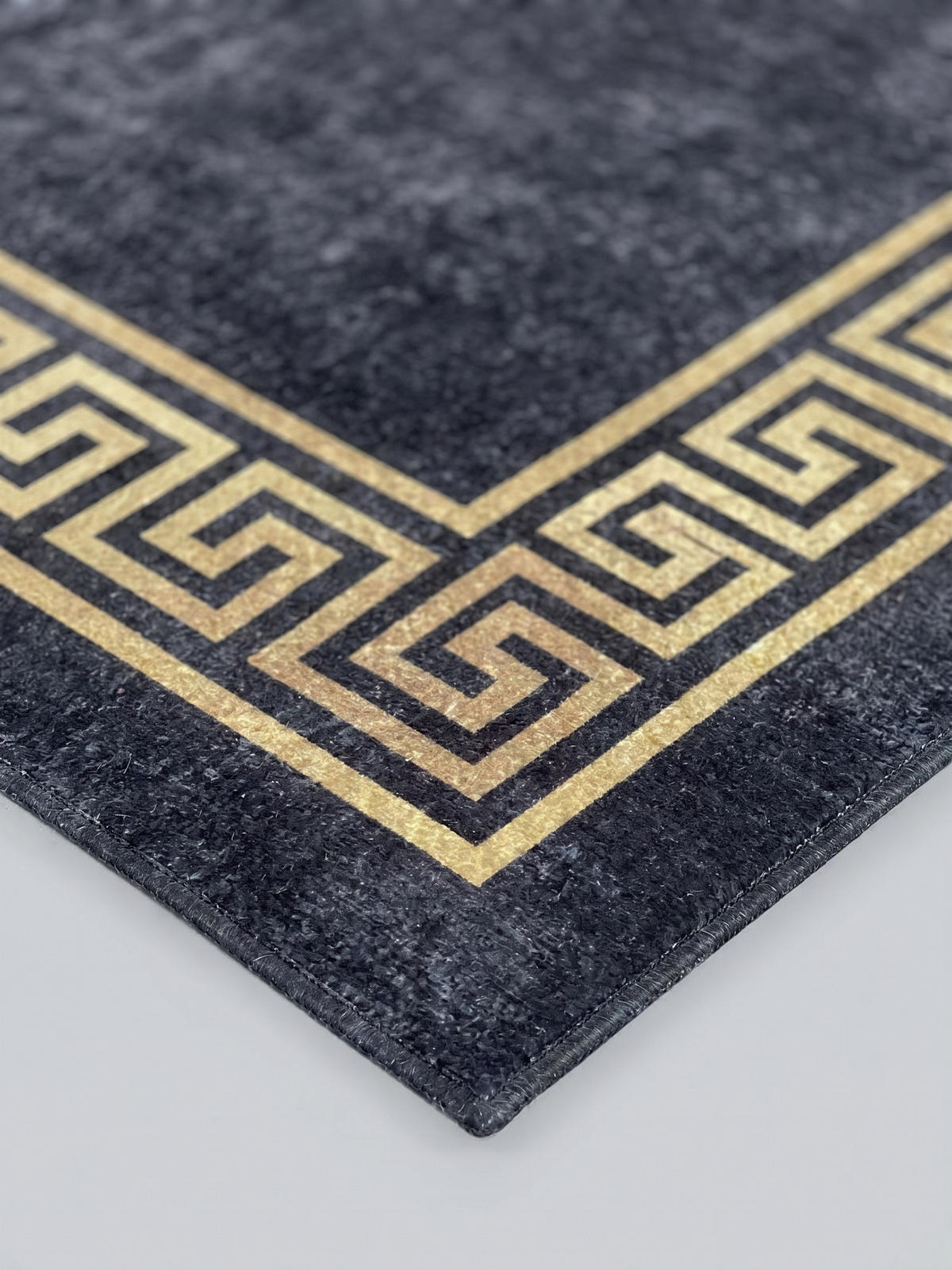 TEPPICH Schlafzimmer Klassisch Modern Waschbar Wohnzimmer Schwarz 120x170 cm – PIZOL - Schwarz, Textil (170/120cm) - KADIMA DESIGN