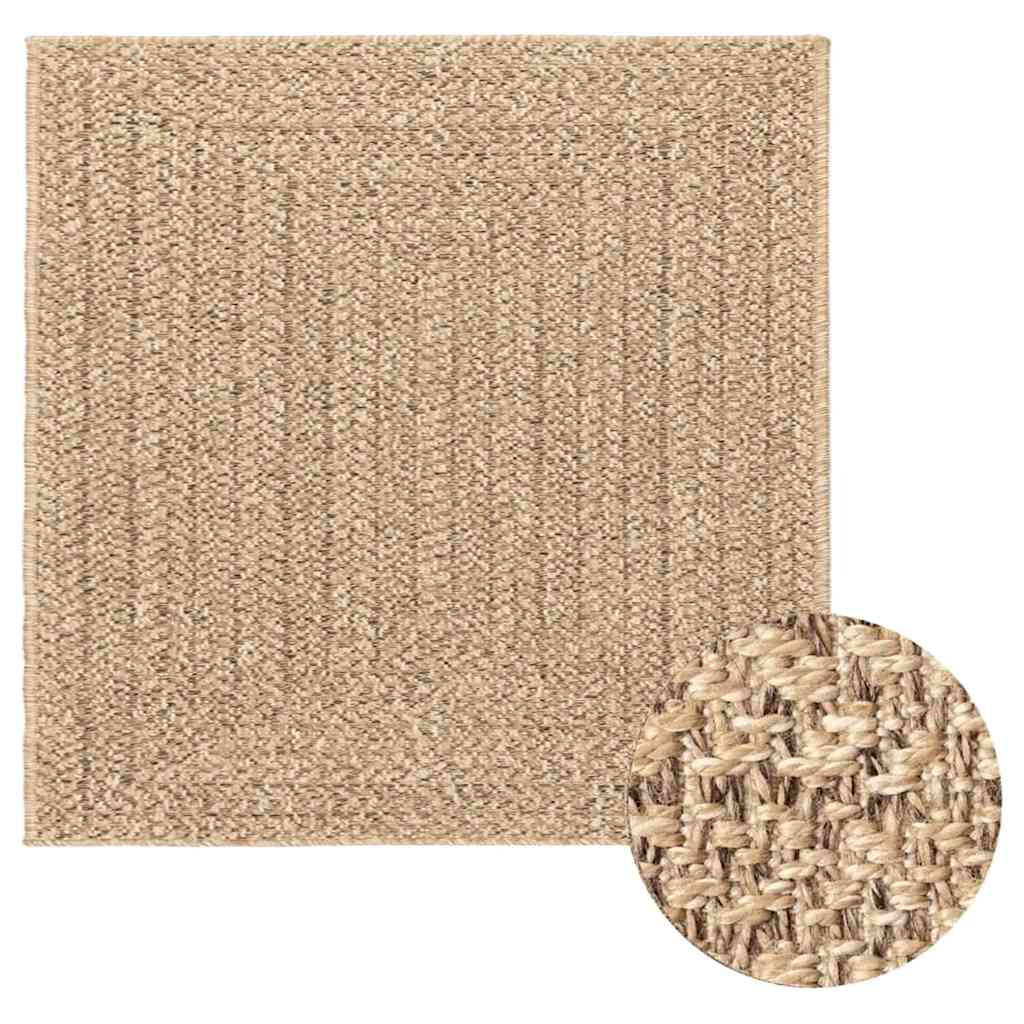 TEPPICH Zizur 240/240 Cm Jute-Optik Indoor Und Outdoor - Braun, Kunststoff (240/240cm) - vidaXL