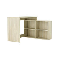 ECKSCHREIBTISCH Holz-Effekt Eiche, Weiß 100.7/111.9/76.7 cm - Weiß, Holzwerkstoff (100.7/111.9/76.7cm) - DMORA