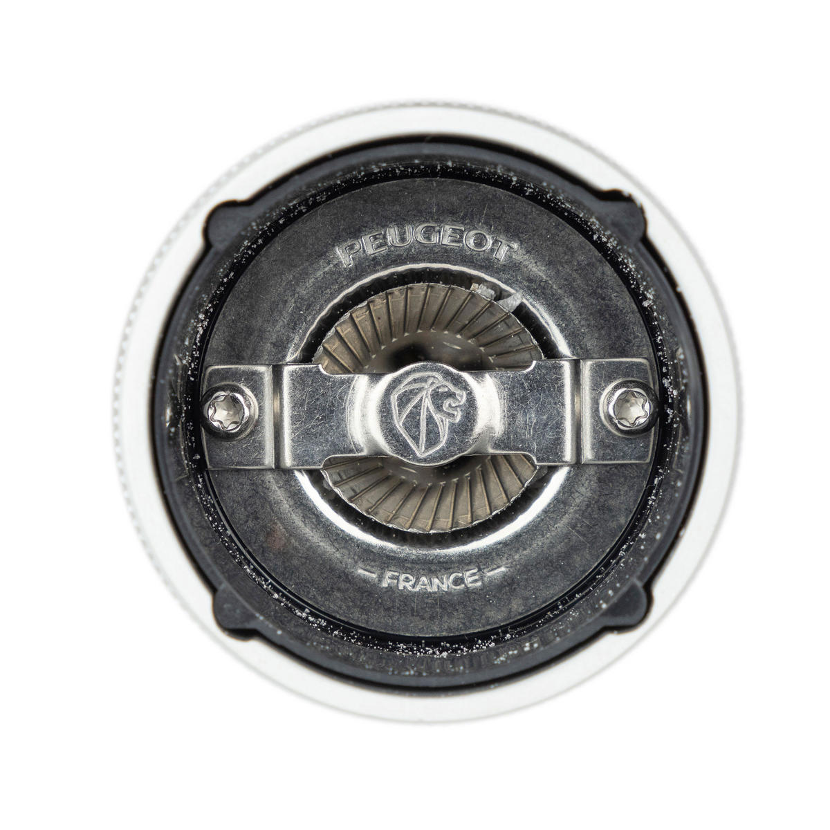 SALZMÜHLE Line 12cm Aluminium Buchenholz Natur Stahlmahlwerk - Grau, Metall (5.2/12/5.2cm) - PEUGEOT