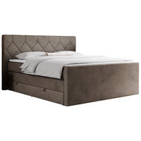 BOXSPRINGBETT KING EIGAR 140/200 Braun Velvet - H3 - Braun, Holz/Textil (140/200cm) - MKS