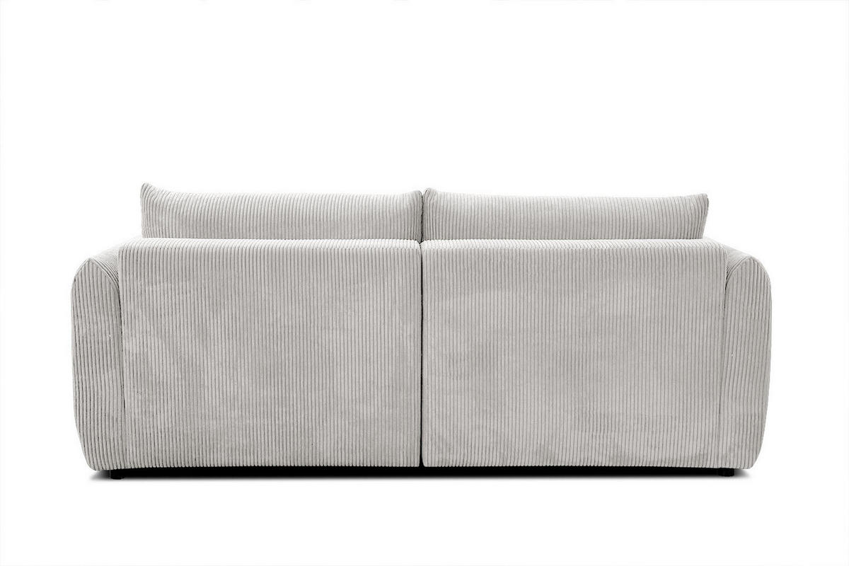 ECKSOFA TAUER 3-Sitzer, weiß - Schwarz/Weiß, Holzwerkstoff/Kunststoff (206/173cm) - Courtois Laville
