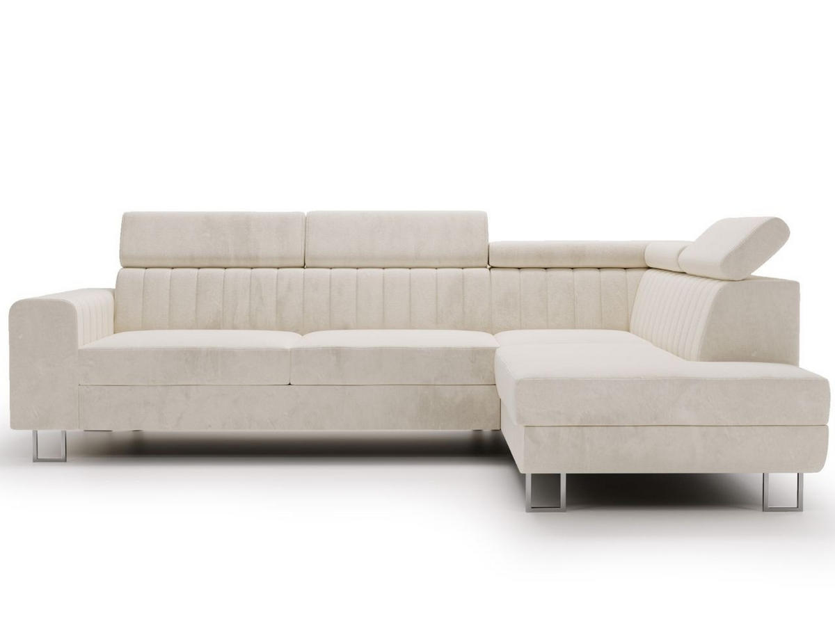 ECKSOFA Berona Beige Rechts - Beige, Holz/Textil (255/190cm) - Graingold