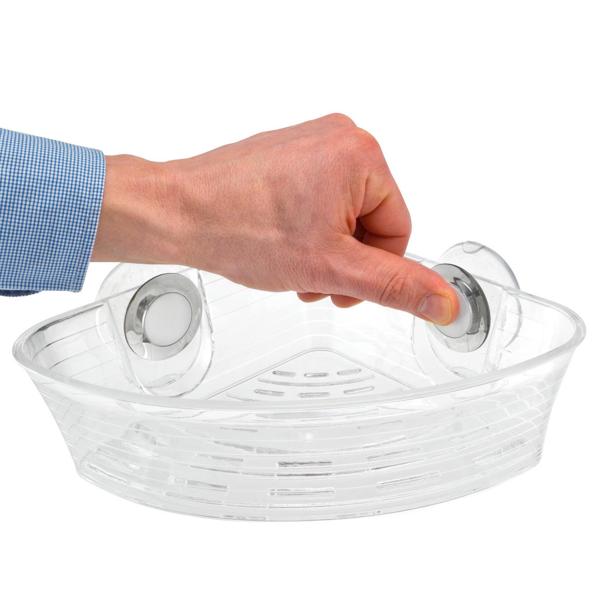 ECKABLAGE VENTOSA, transparent, Kunststoff - Transparent, Kunststoff (18/6.5/18cm) - bremermann