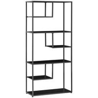 REGAL DE-15491 7 Ebenen, 83/34/180 cm Schwarz - Schwarz, Holzwerkstoff (83/180/34cm) - ComfortXL