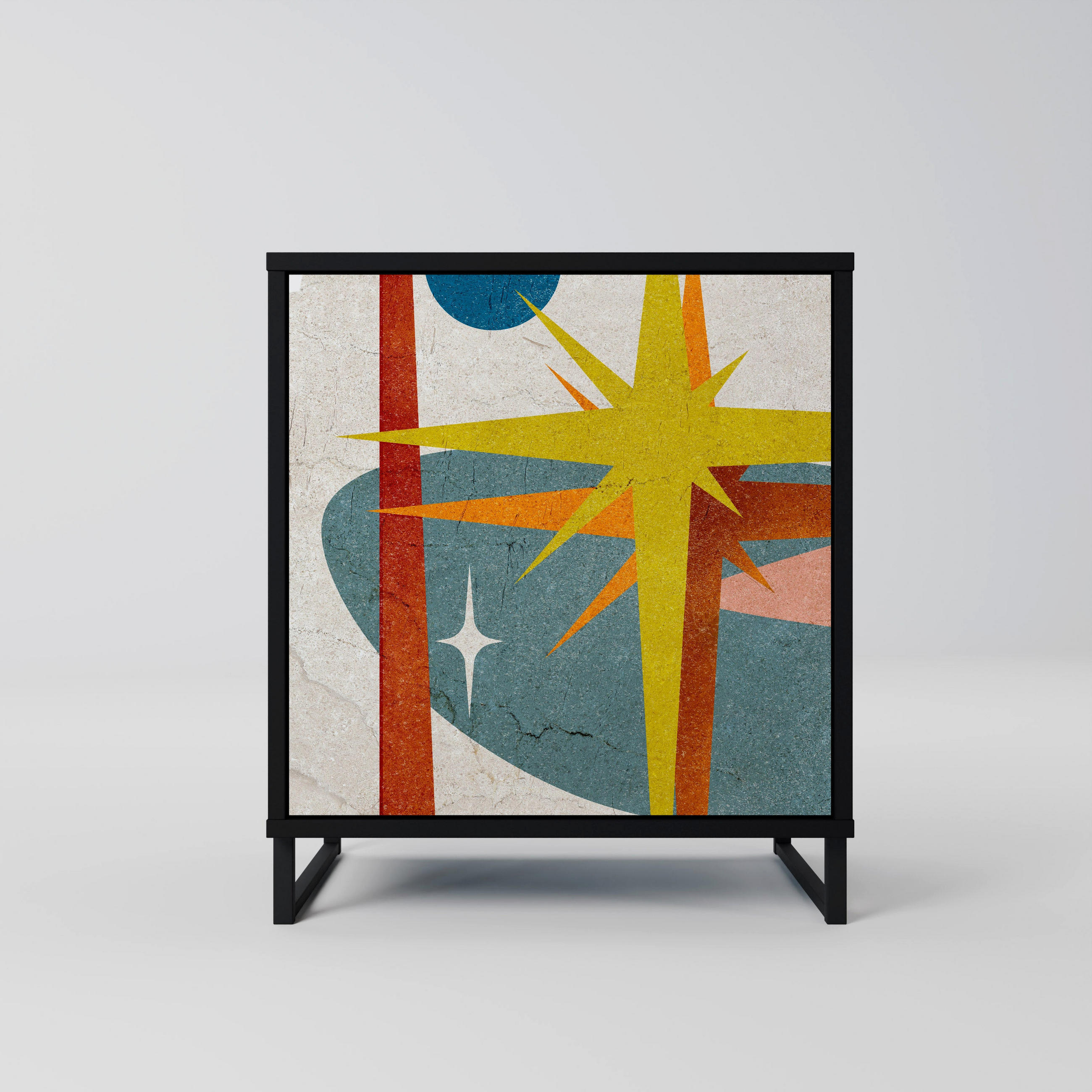SpaceRebels Sideboard Schwarz 57.5x67.5x42 cm