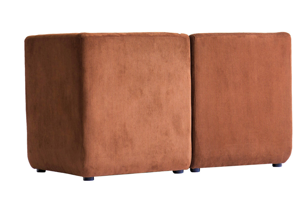 SOFA Samt Terracotta - Terracotta, Textil (120/68/60cm) - Nordlys
